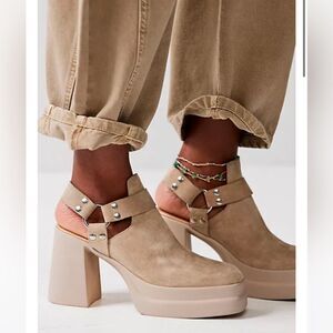 Free People Hybrid Harness Boots in Diamond Suede Colorway NEW in Box